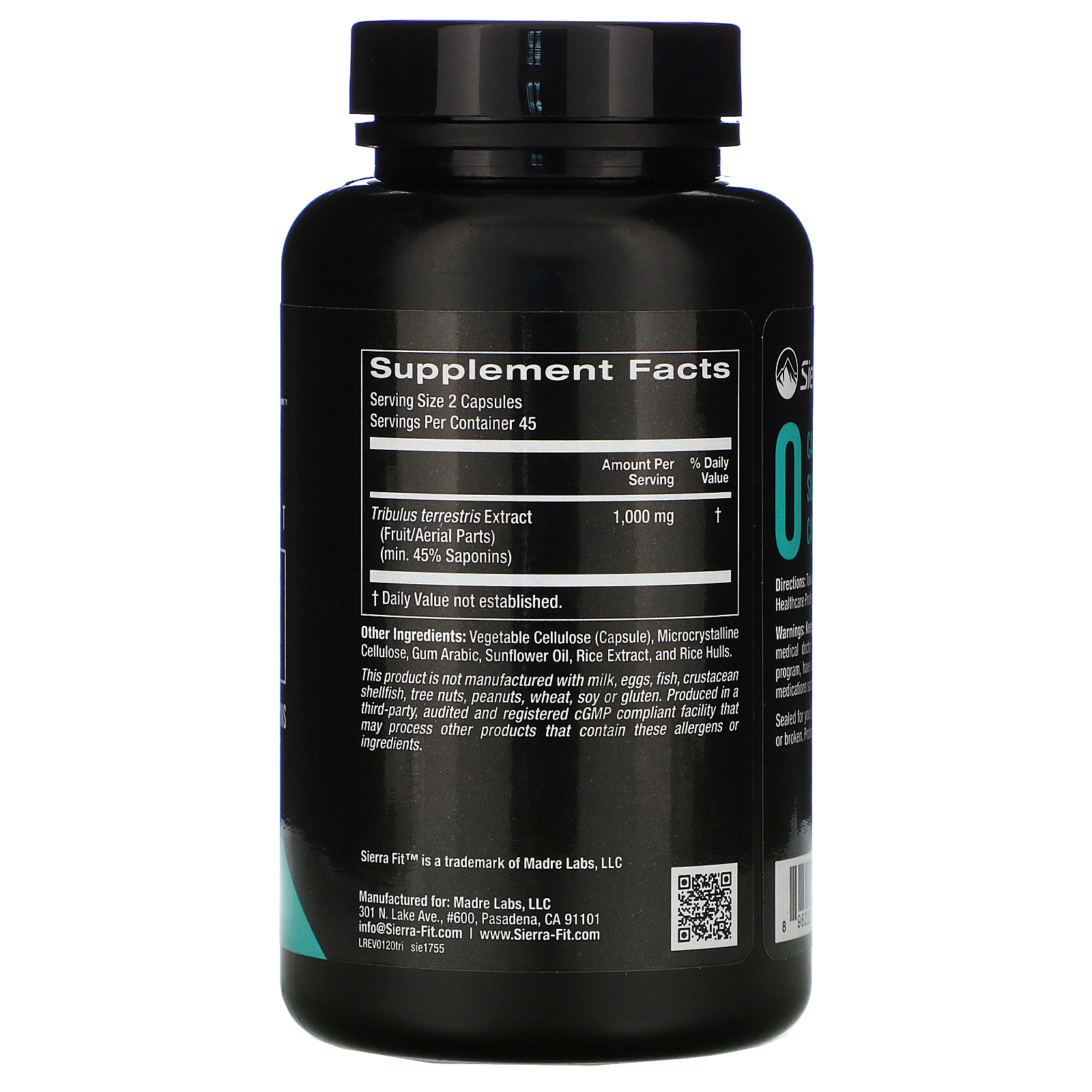 Comprar Sierra Fit, Tribulus, Standardized Extract, 1000 mg Per Serving, 90 Veggie Capsules - Imagem 2