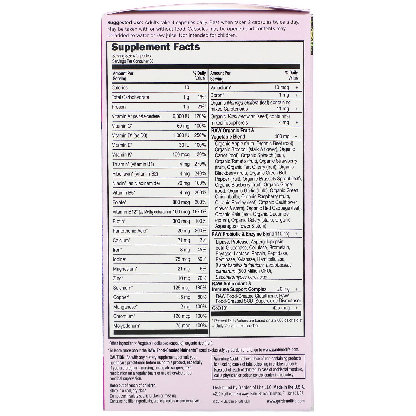 Comprar Garden of Life, Vitamin Code, Women, 120 Cápsulas Vegetais - Imagem 2