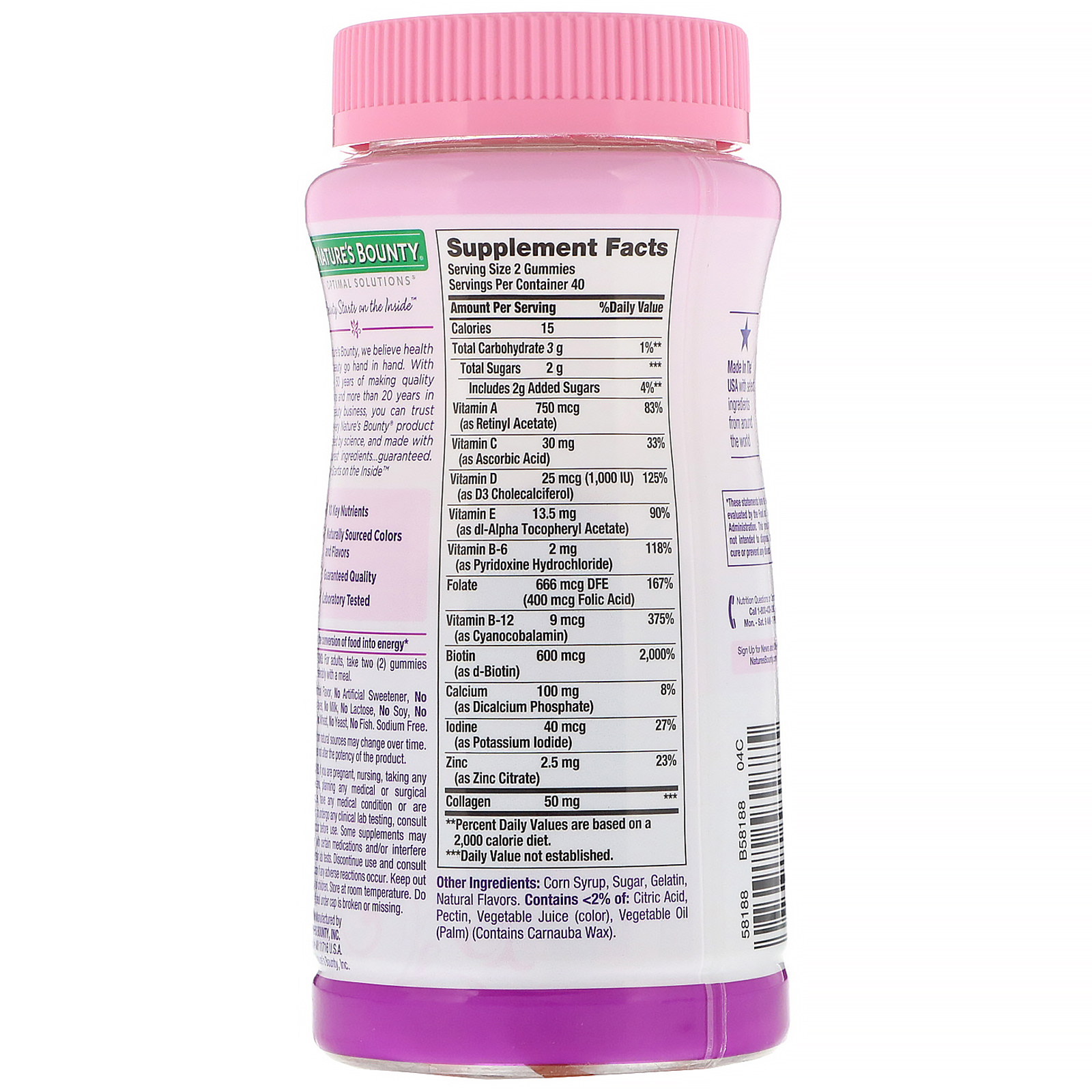 Comprar Nature's Bounty, Optimal Solutions, Gomas Multivitamínicas para Mulheres, Sabor de Framboesa, 80 Gomas - Imagem 2