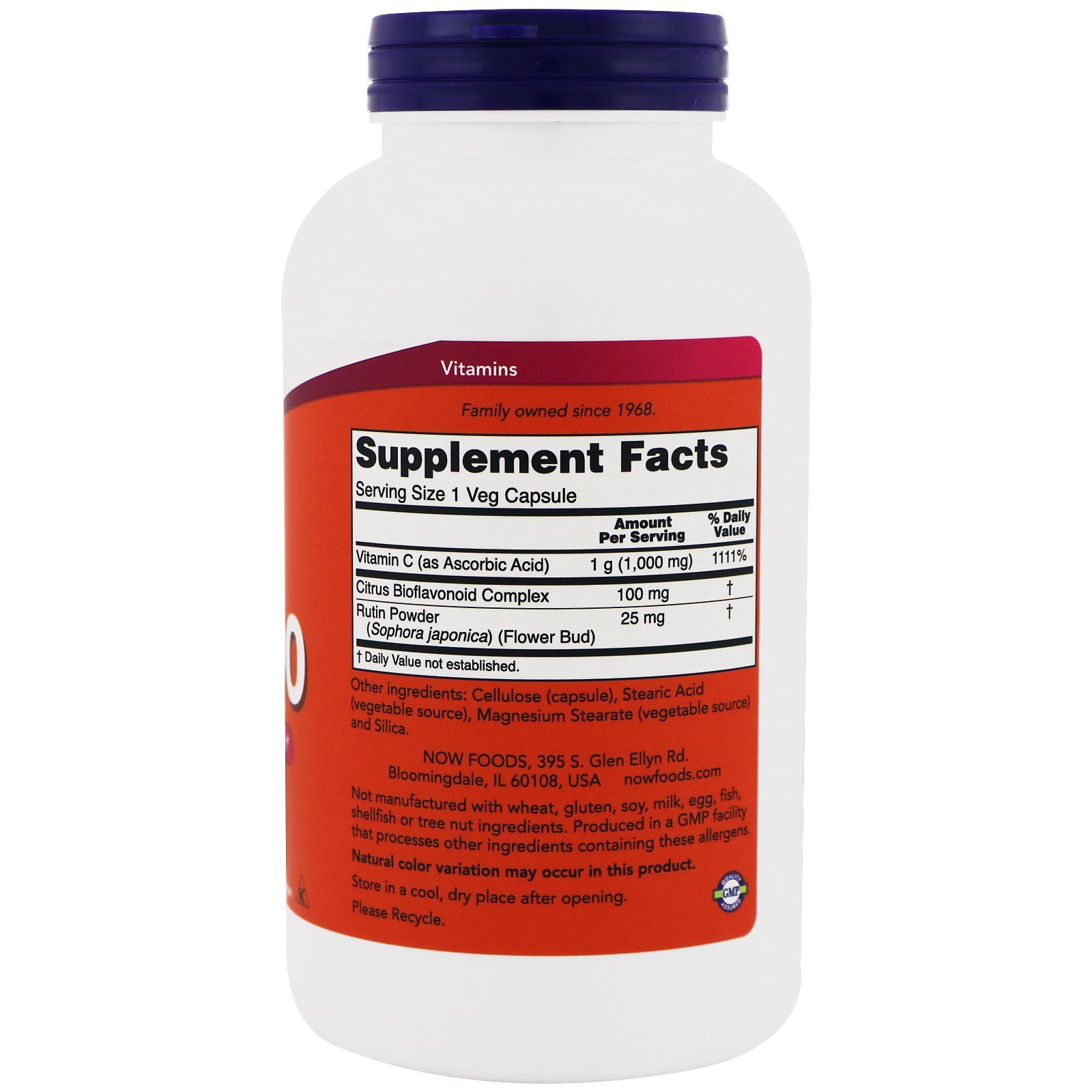 Comprar Now Foods, C-1000, com 100 mg de Bioflavonoides, 250 Cápsulas Vegetais - Imagem 2
