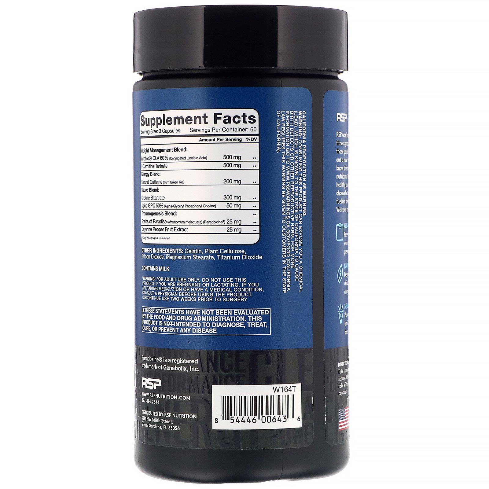 Comprar RSP Nutrition, QuadraLean Thermo, 180 Capsules - Imagem 2