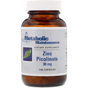 Comprar Metabolic Maintenance, Picolinato de zinco, 30 mg, 100 cápsulas