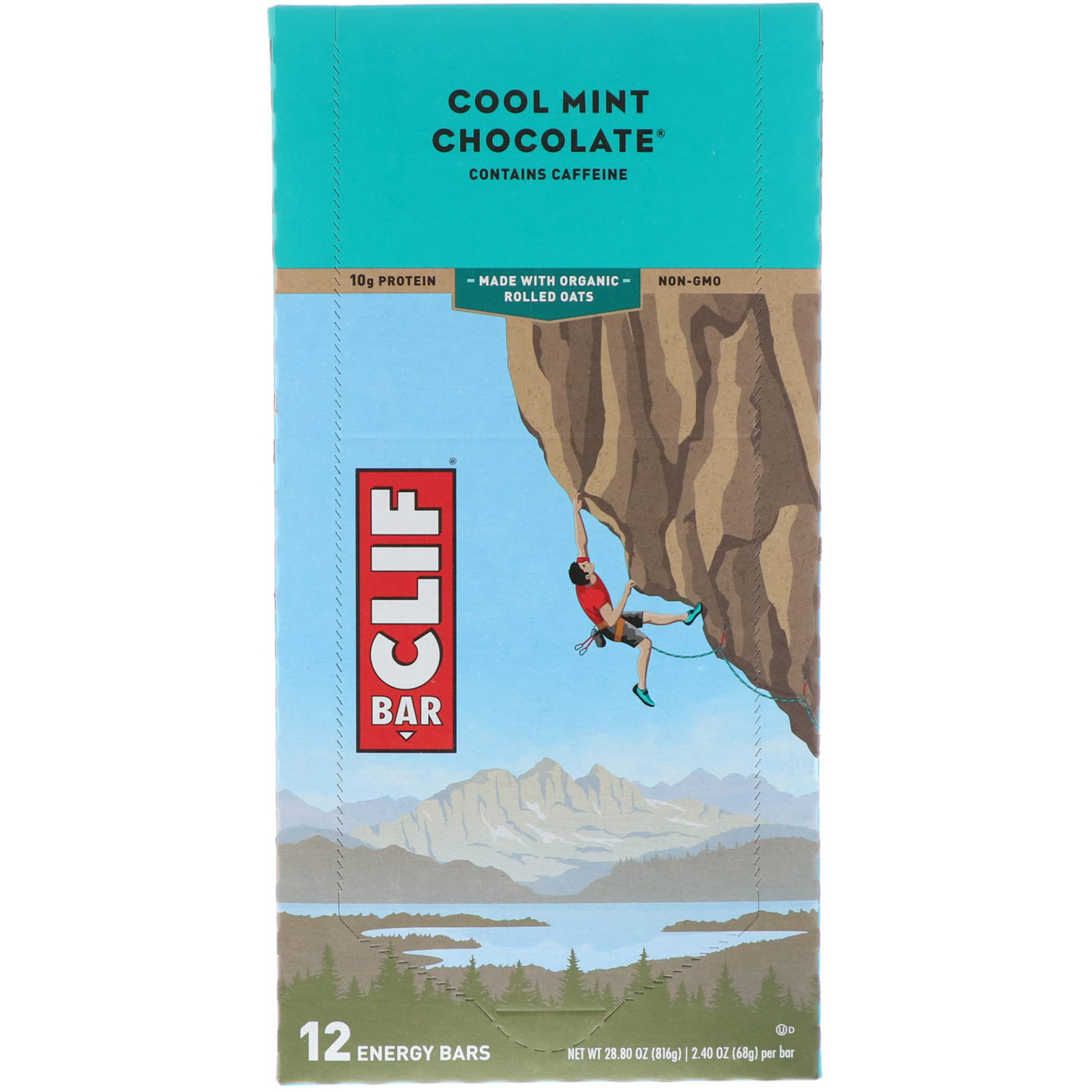 Comprar Clif Bar, Barra de Proteína, Chocolate de Menta Refrescante, 12 Barras, 2,40 oz (68 g) Cada - Imagem 2
