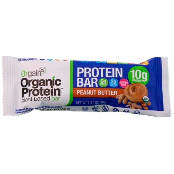 Comprar Orgain, Barra de proteína vegetal orgânica, Manteiga de Amendoim, 12 Barras, 1,41 oz (40 g) cada - Imagem 4