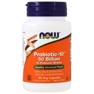 Comprar Now Foods, Probiotic-10, 50 Bilhões, 50 Cápsulas Vegetais