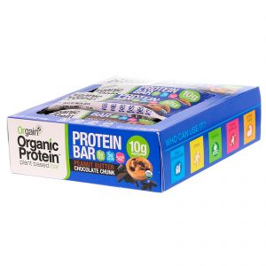 Comprar Orgain, Barra de Proteína Orgânica à Base de Plantas, Pedaço de Chocolate com Manteiga de Amendoim, 12 Barras, 40 g (1,41 oz) Cada