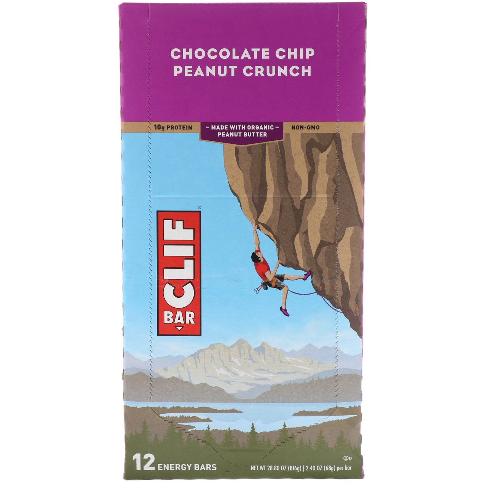 Comprar Clif Bar, Barra de Energia, Crocante de Amendoim com Gotas de Chocolate, 12 Barras, 68 g cada - Imagem 2
