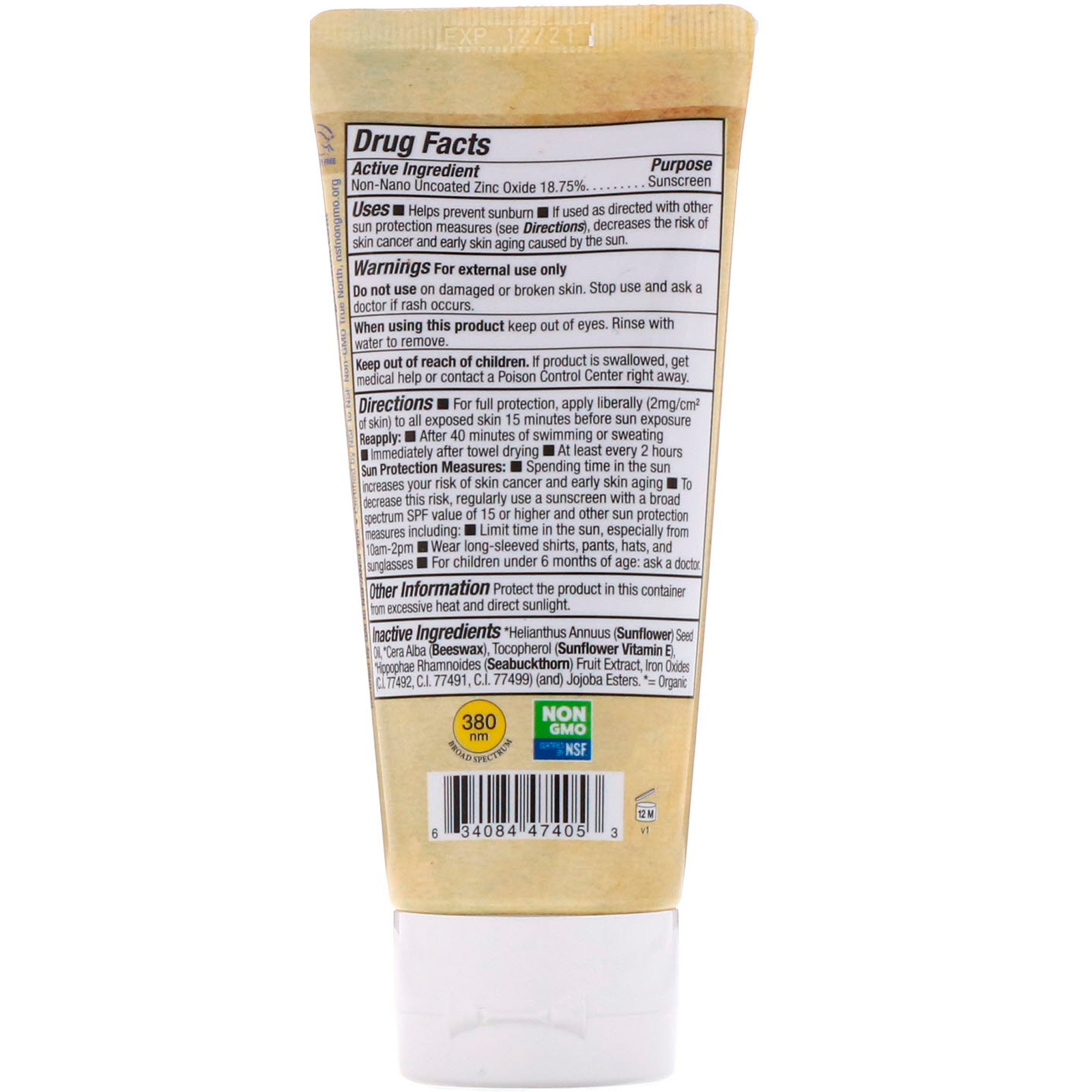 Comprar Badger Company, Tinted Mineral Sunscreen Cream, Broad Spectrum SPF 30, Unscented, 2.9 fl oz (87 ml) - Imagem 2