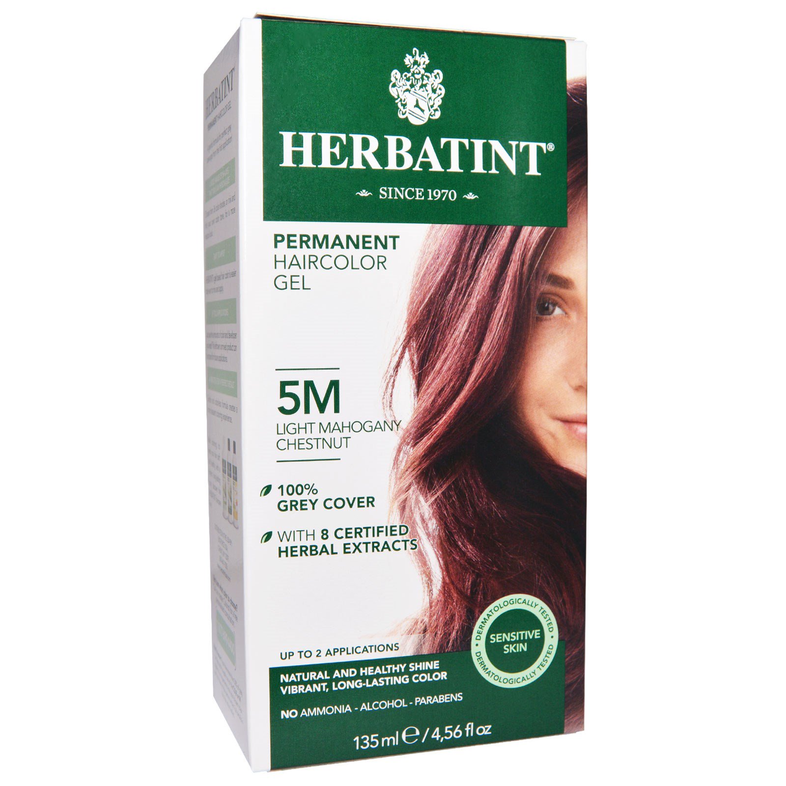 Comprar Herbatint, Permanent Herbal Haircolor Gel, 5M, Light Mahogany Chestnut, 4,56 fl oz (135 ml)