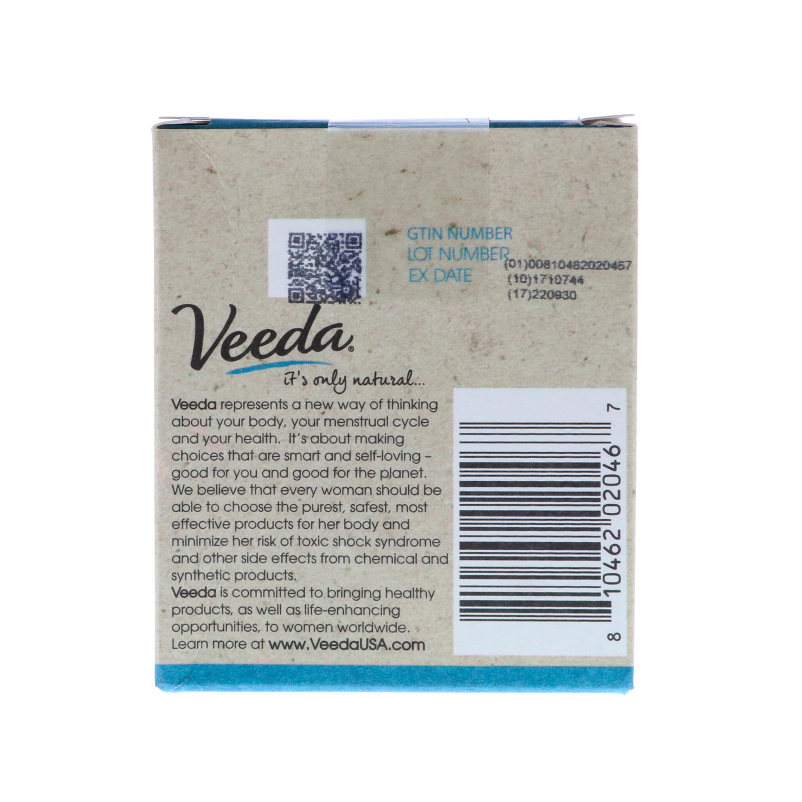 Comprar Veeda, 100% Natural Cotton Tampon with Plastic Applicator, Lite, 16 Tampons - Imagem 2