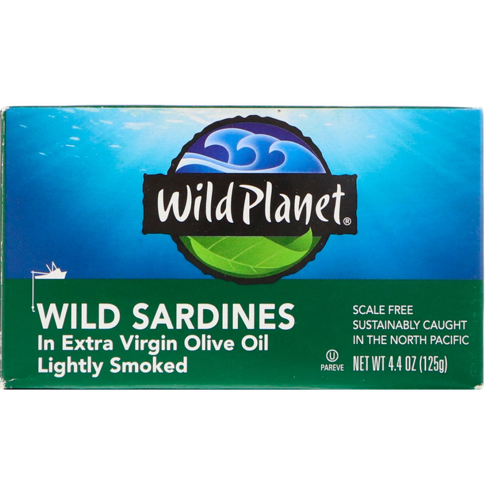 Comprar Wild Planet, Sardinhas Selvagens em Azeite de Oliva Extra Virgem, Levemente Defumadas, 4,4 oz (125 g)