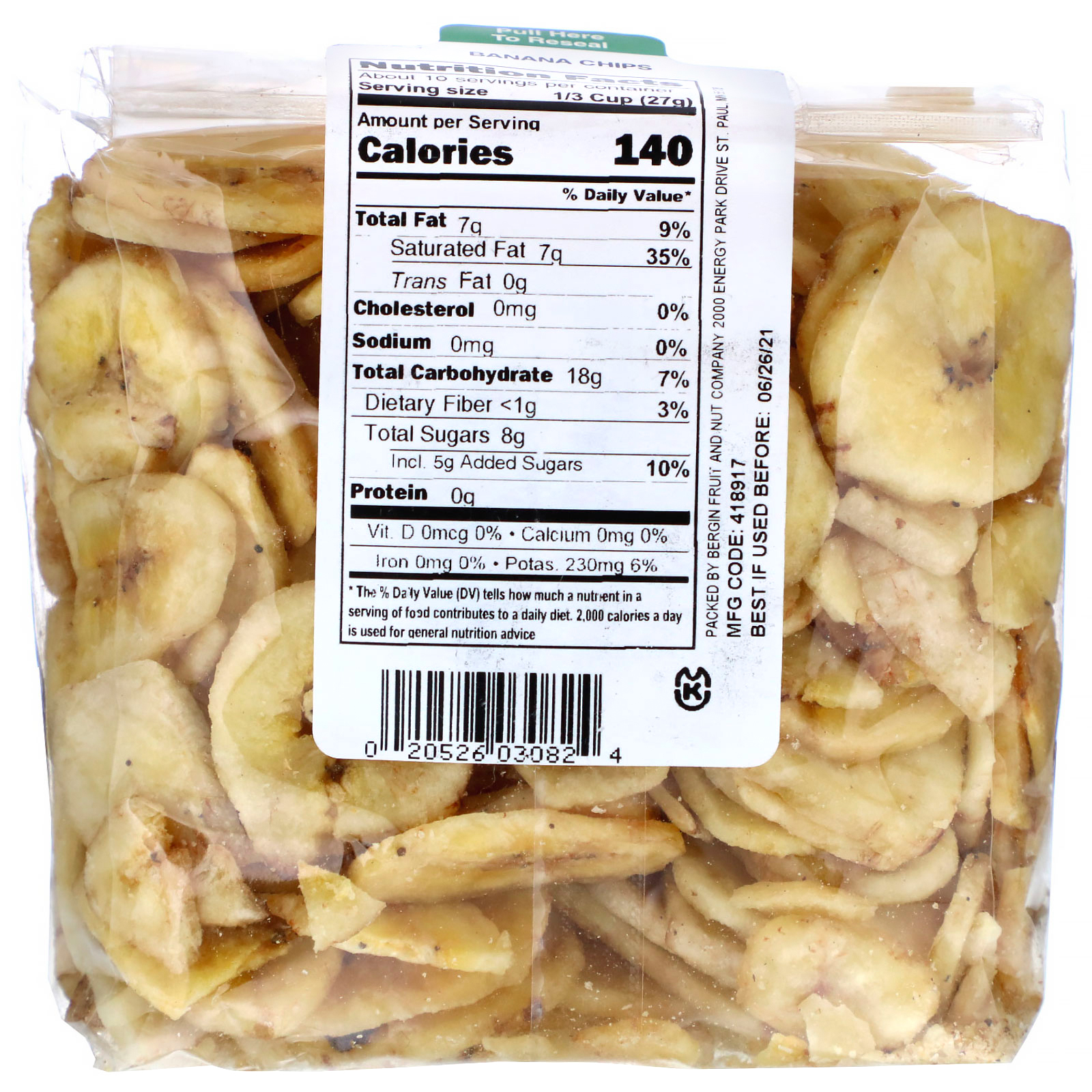Comprar Bergin Fruit and Nut Company, Chips de banana, 9 oz (255 g) - Imagem 2