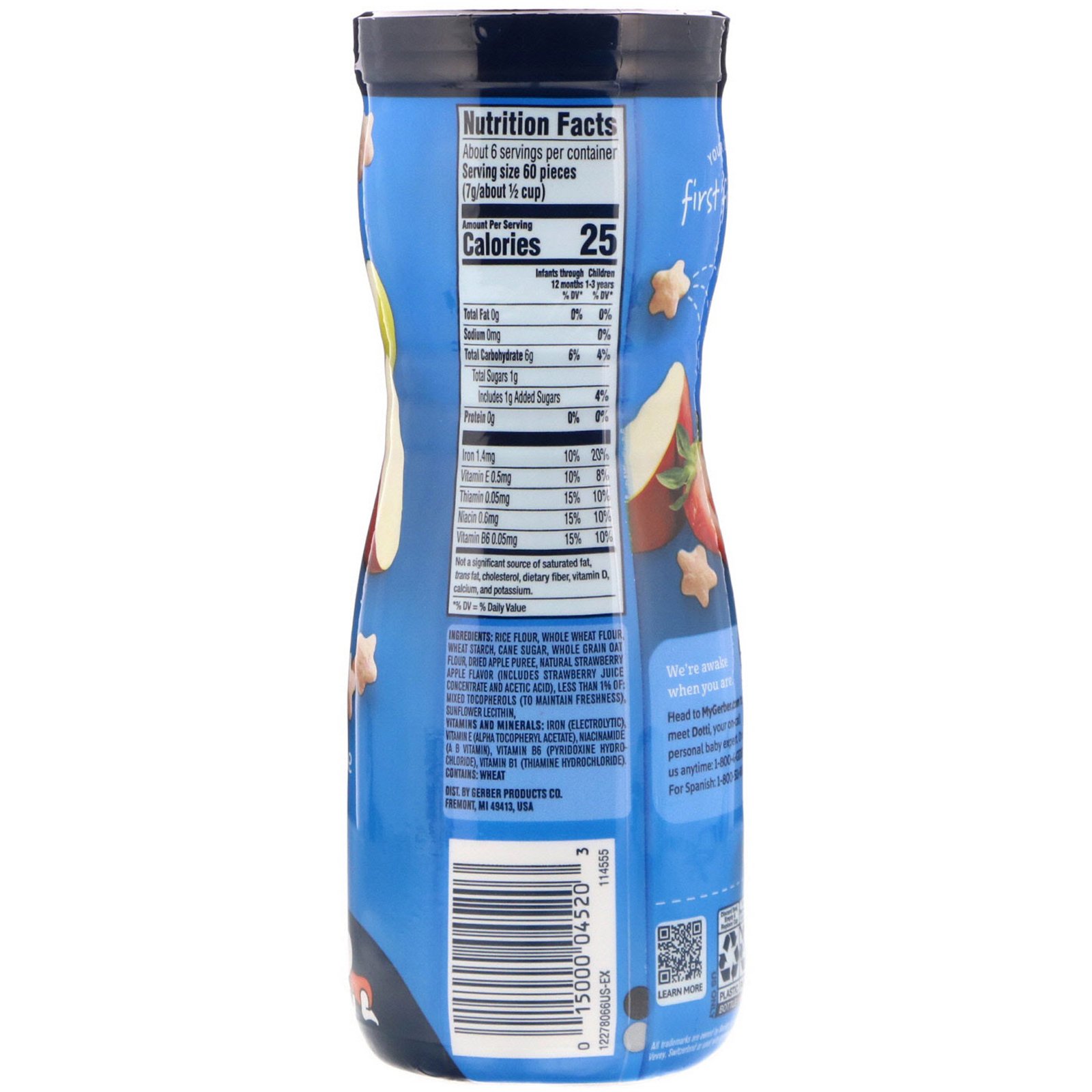 Comprar Gerber, Puffs, Lanche de Cereal, Acima de 8 Meses, Morango e Maçã, 42 g (1,48 oz) - Imagem 2