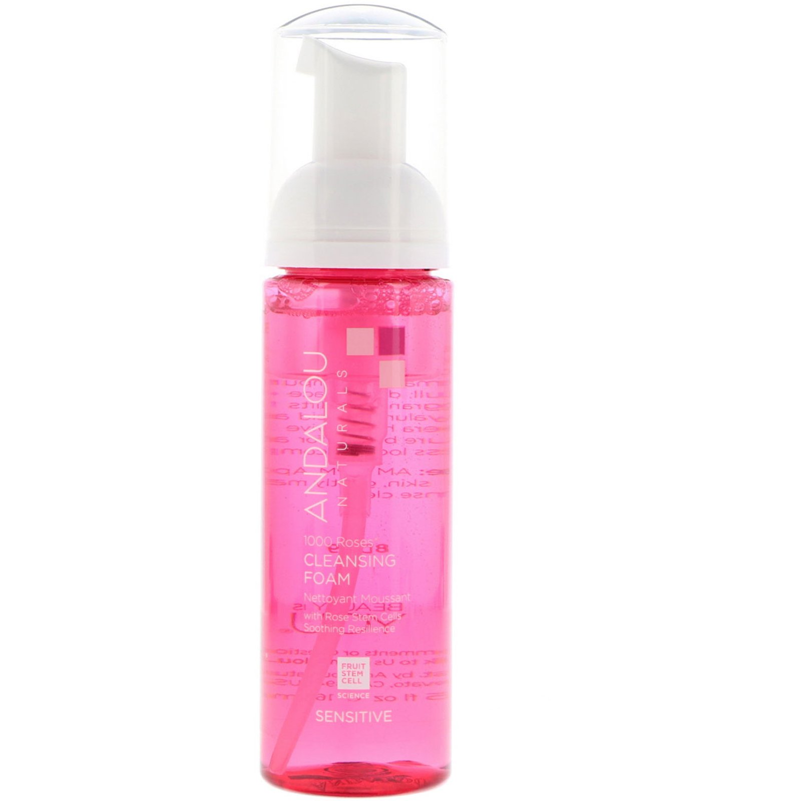 Comprar Andalou Naturals, Espuma de limpeza 1000 rosas, Sensível, 163 ml (5,5 fl oz) - Imagem 3