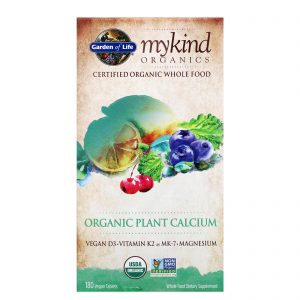 Comprar Garden of Life, MyKind Organics, Cálcio Orgânico Vegetal, 180 Comprimidos Vegetais