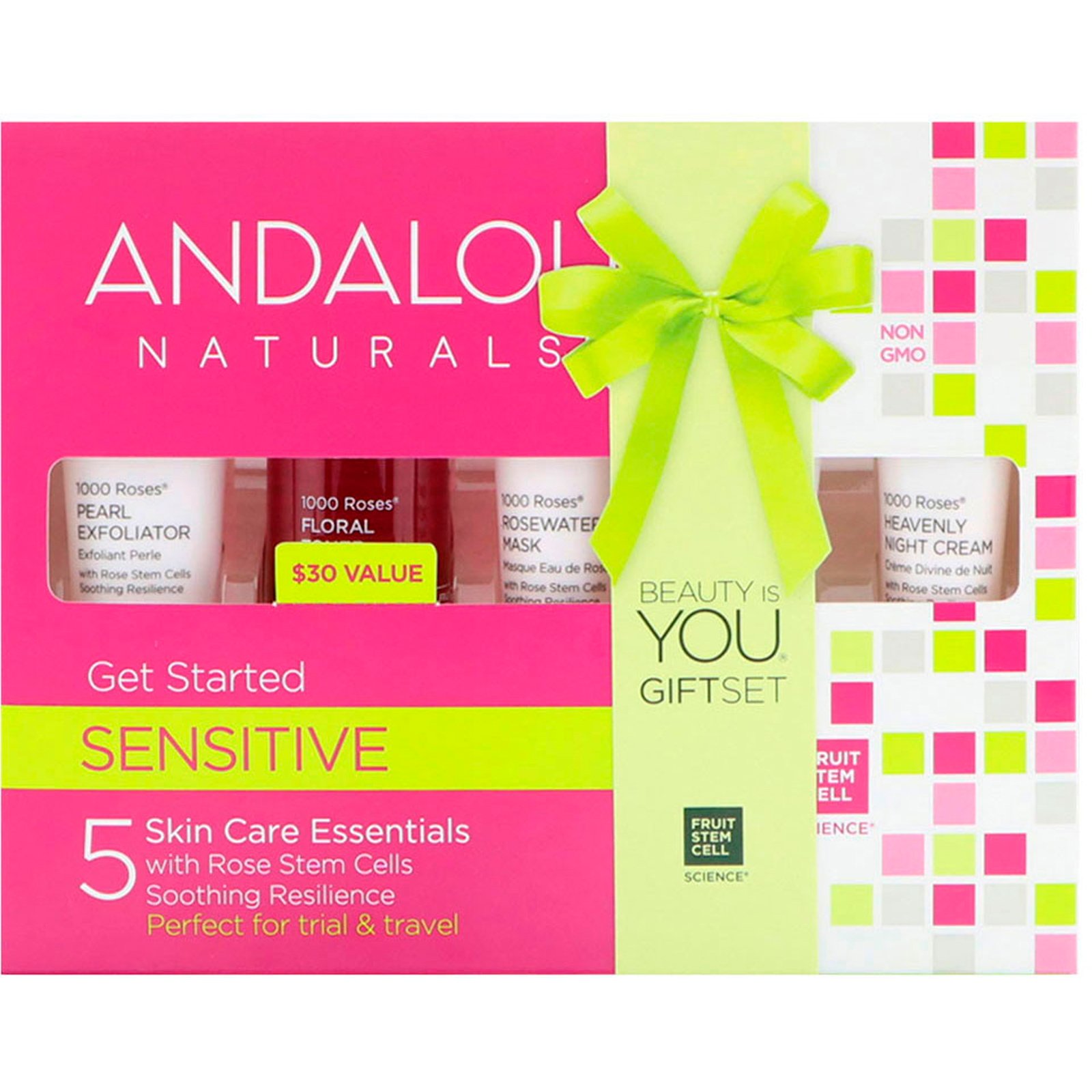 Comprar Andalou Naturals, 1000 Roses, Kit Inicial, Sensível, Kit com 5 Peças - Imagem 2