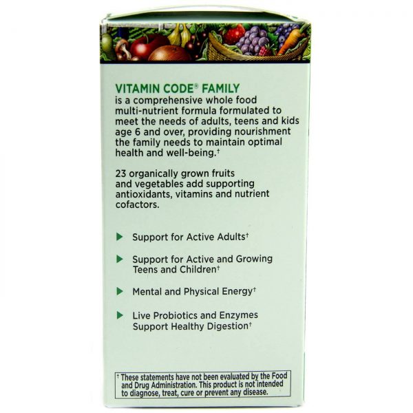 Comprar Garden of Life, Vitamin Code® Multivitamínico para a Família - 120 Cápsulas Vegetarianas - Imagem 5