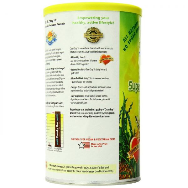 Comprar Nature's Life, Proteína de Soja Super Verde Pro-96 - 492 g - Imagem 4