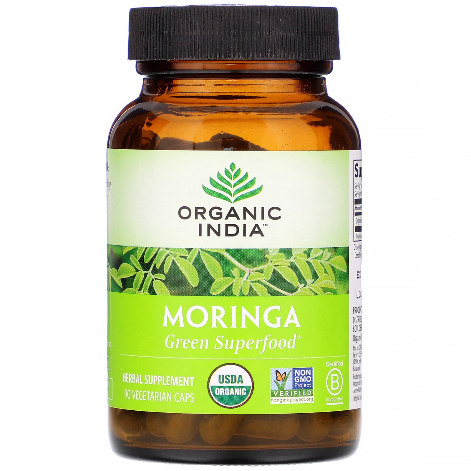 Comprar Organic India, Moringa, 90 Cápsulas Vegetarianas