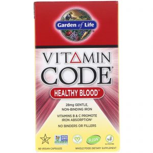 Comprar Garden of Life, Vitamin Code, Healthy Blood, 60 Cápsulas Veganas