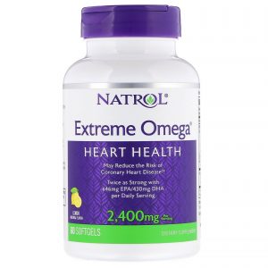 Comprar Natrol, Extreme Omega, Limão, 2.400 mg, 60 Cápsulas Softgel