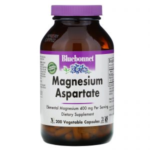 Comprar Bluebonnet Nutrition, Magnesium Aspartate, 400 mg, 200 Vegetable Capsules