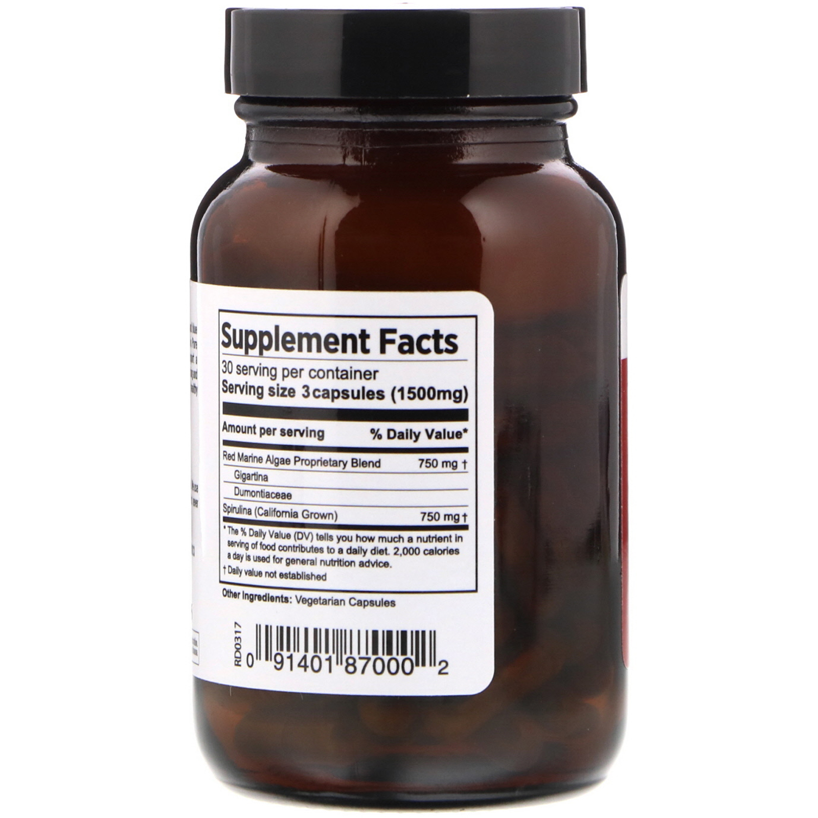 Comprar Pure Planet, Red Marine Algae Plus, 90 Cápsulas Vegetarianas - Imagem 2