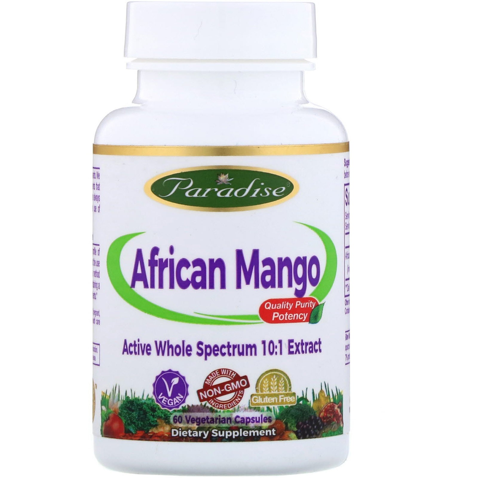 Comprar Paradise Herbs, African Mango, 60 Vegetarian Capsules