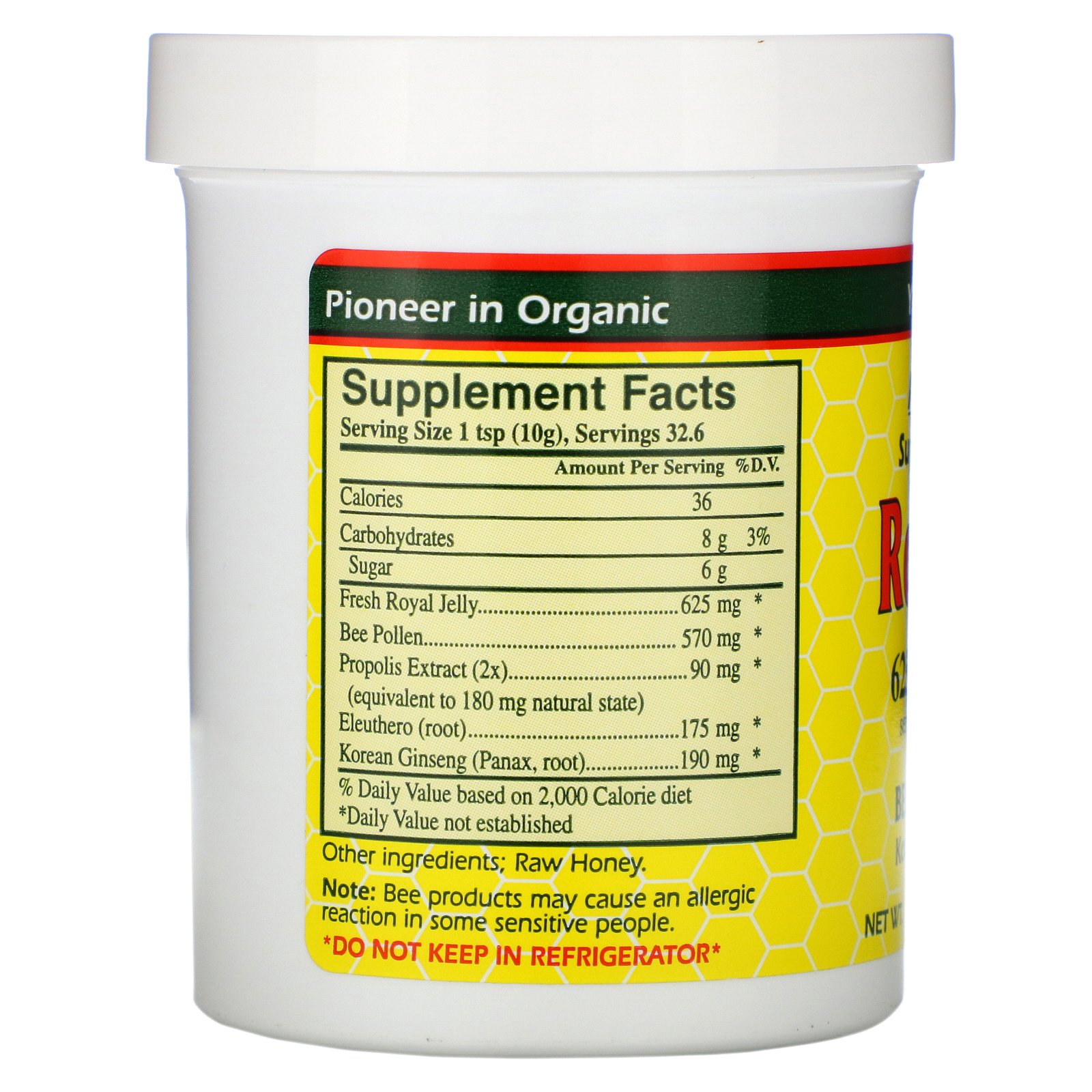 Comprar Y.S. Eco Bee Farms, Royal Jelly In Honey, 625 mg, 11.5 oz (326 g) - Imagem 2