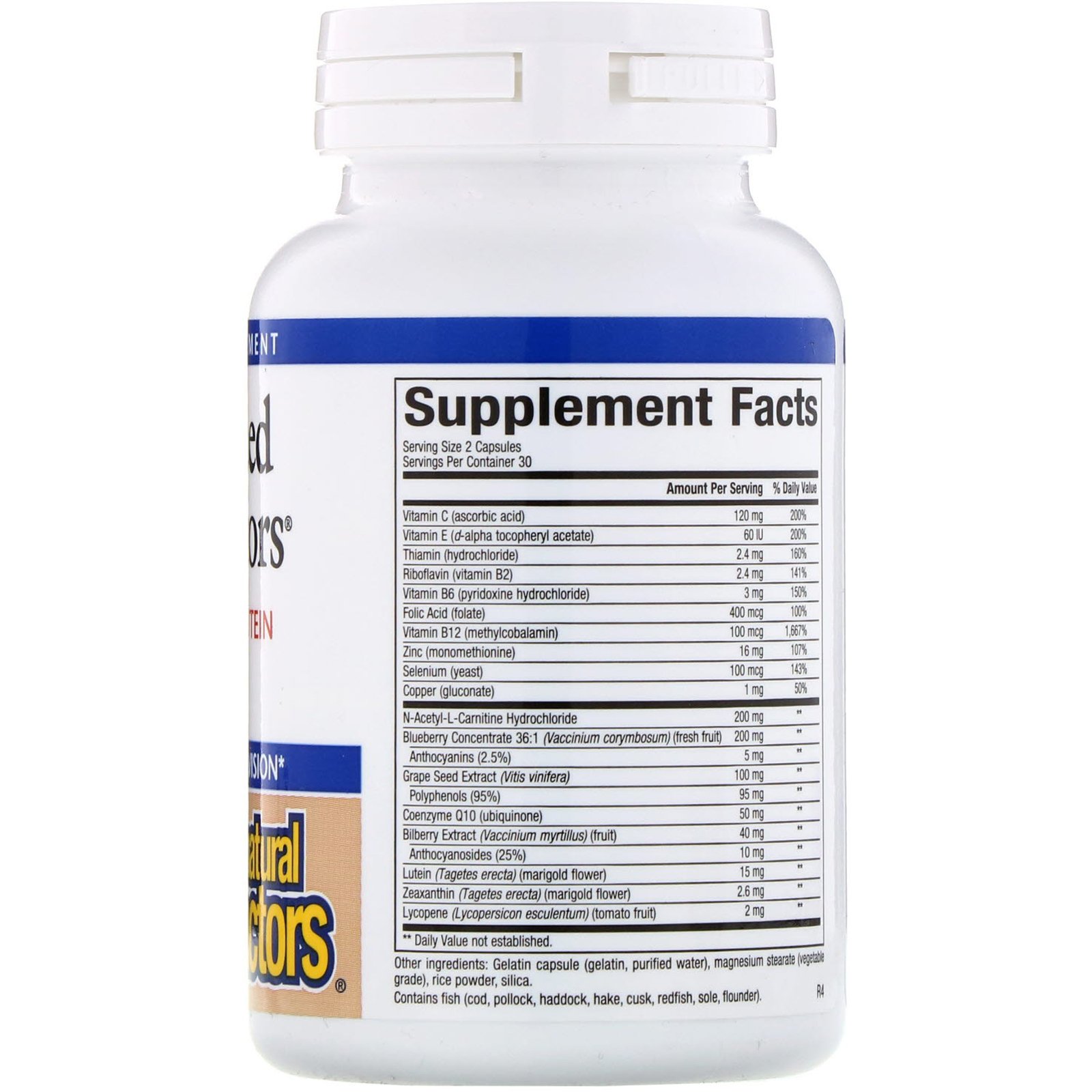 Comprar Natural Factors, Advanced Eye Factors, 60 Cápsulas - Imagem 2
