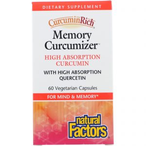 Comprar Natural Factors, CurcuminRich, Otimizador de Memoria, 60 Cápsulas Vegetais
