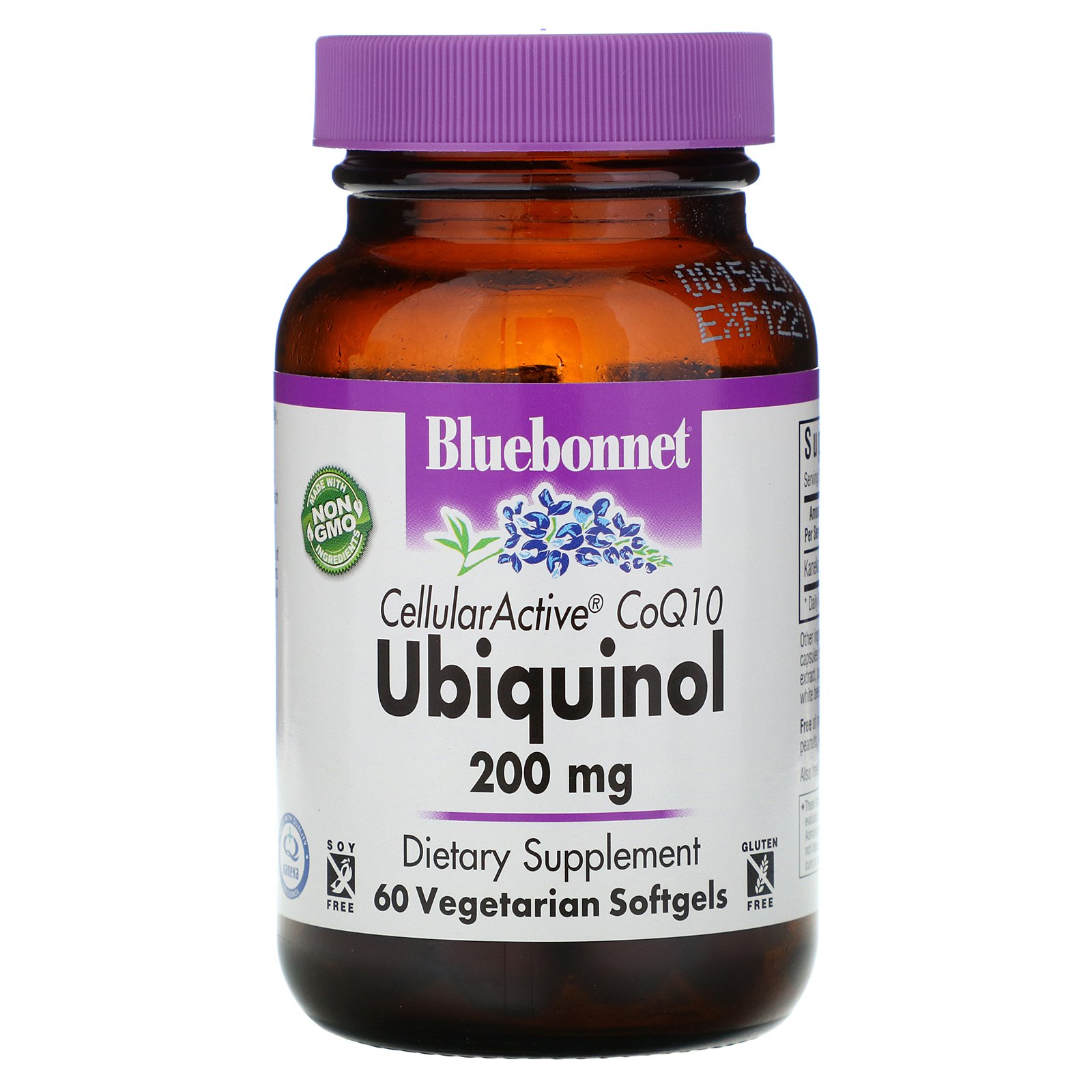 Comprar Bluebonnet Nutrition, CellullarActive CoQ10, Ubiquinol, 200 mg, 60 Cápsulas Softgel Vegetarianas
