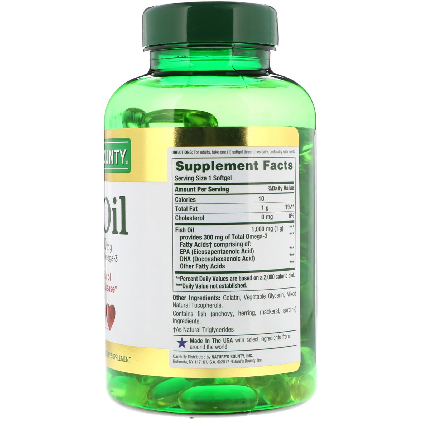 Comprar Nature's Bounty, Fish Oil, 1,000 mg, 145 Rapid Release Softgels - Imagem 2