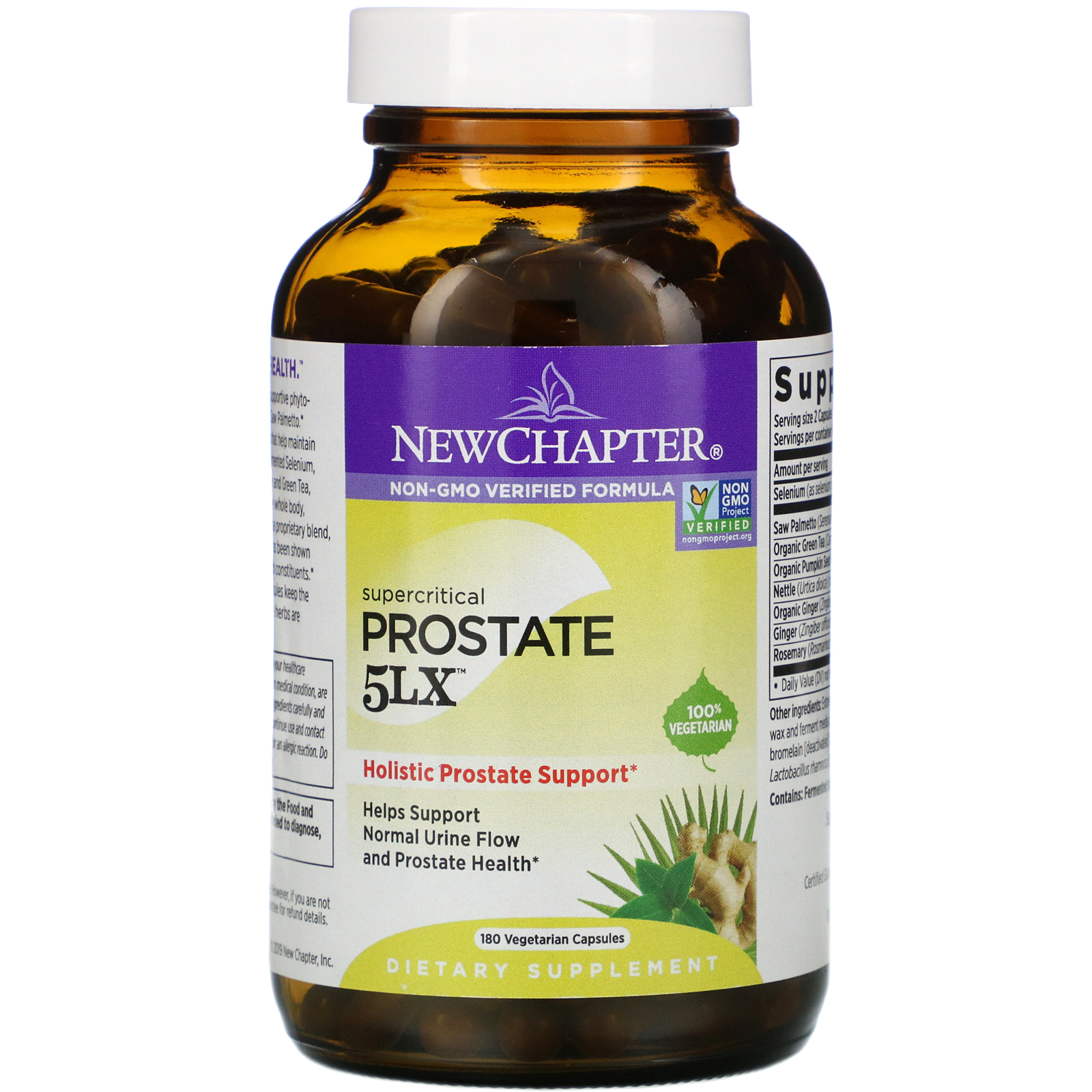 Comprar New Chapter, Prostate 5LX, Auxílio Abrangente à Próstata, 180 Vcaps Líquidas - Imagem 3