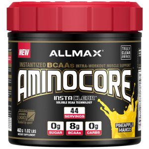 Comprar ALLMAX Nutrition, AMINOCORE, Instantized BCAAs Intra-Workout Muscle Support, Pineapple Mango, 1.02 lbs. (462 g)