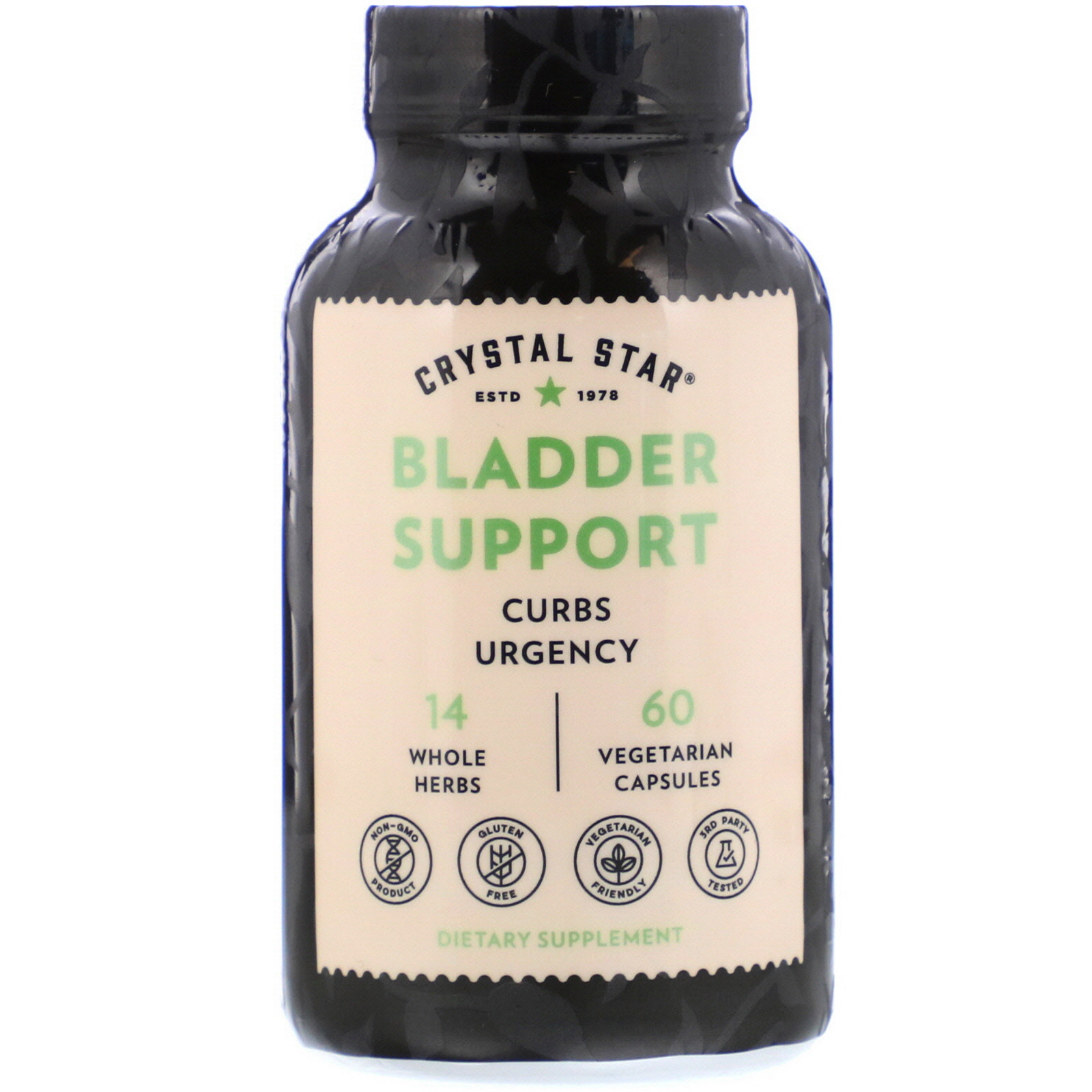 Comprar Crystal Star, Bladder Support, 60 Vegetarian Capsules