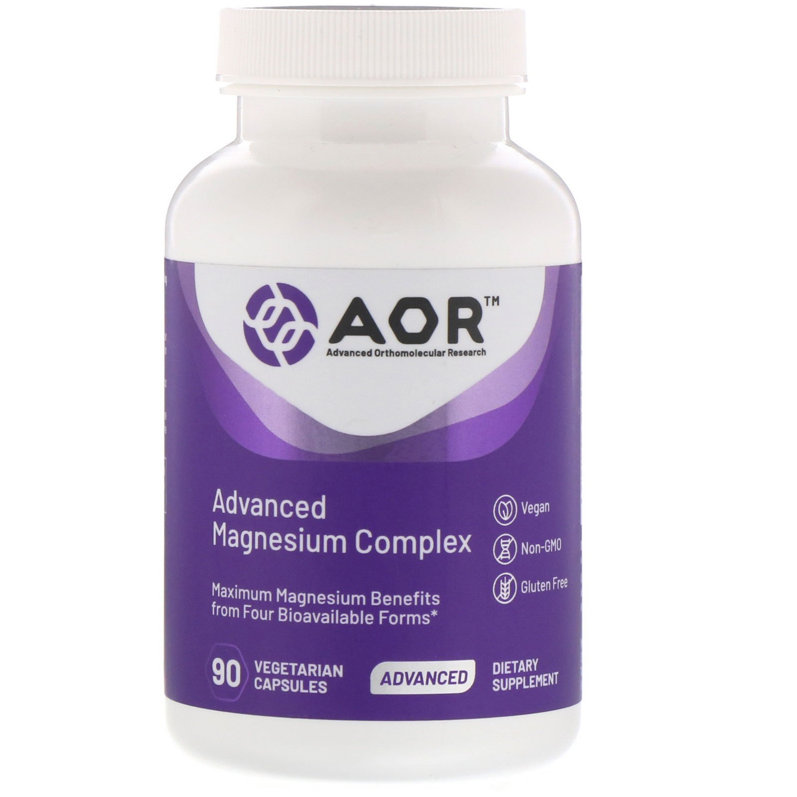 Comprar Advanced Orthomolecular Research AOR, Complexo Avançado de Magnésio, 90 Cápsulas Vegetarianas