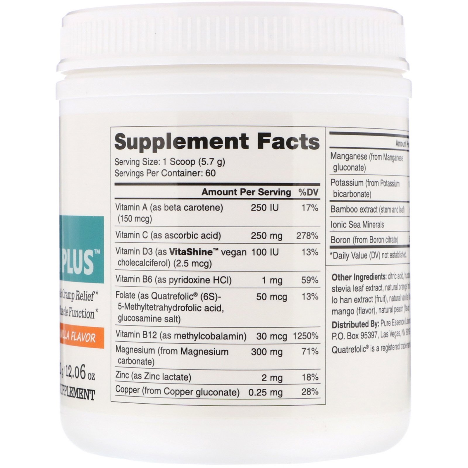 Comprar Pure Essence, Ionic-Fizz, Magnesium Plus, Laranja e Baunilha, 12,06 oz (342 g) - Imagem 2