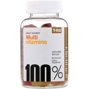 Comprar T-RQ, Balas de Goma para Adultos, Multivitamínico, Laranja, Limão, Cereja, 60 Balas de Goma