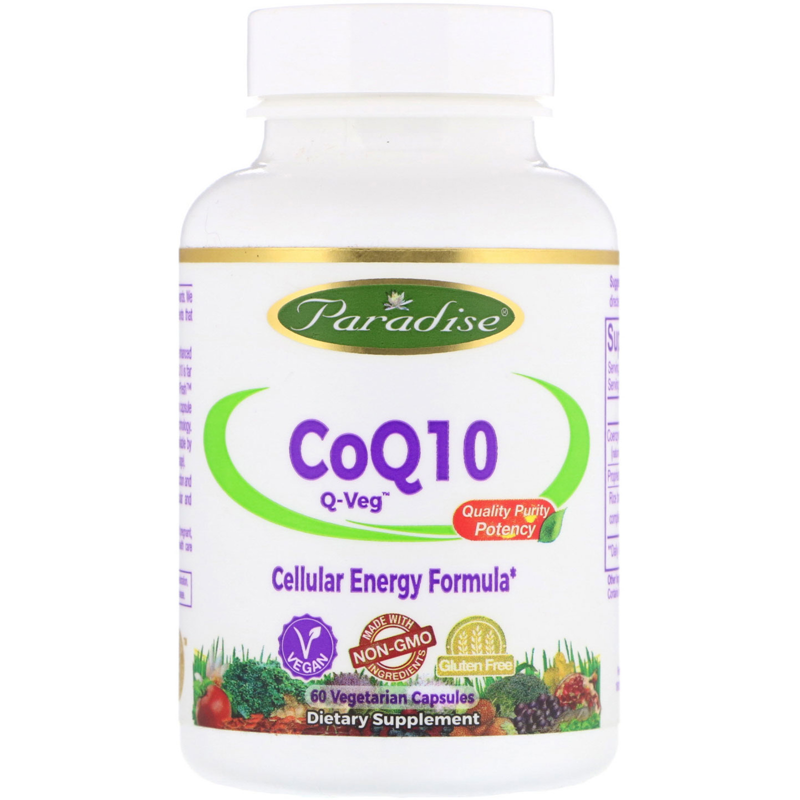 Comprar Paradise Herbs, CoQ10, Q-Veg, 60 Vegetarian Capsules