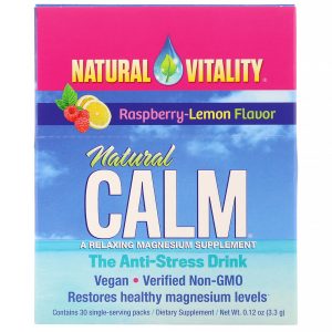 Comprar Natural Vitality, Calma Natural, Um Suplemento de Magnésio Relaxante, Sabor Framboesa-Limão, 30 Pacotes de Porção Individual, 3,3 g (0.12 oz)
