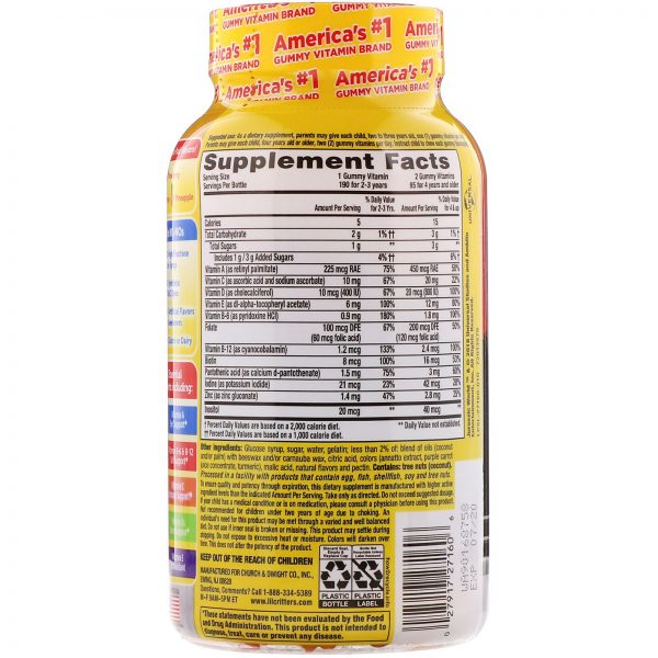 Comprar L'il Critters, Complete Multivitamin Gummies, Jurassic World, Natural Fruit Flavors, 190 Gummies - Imagem 5