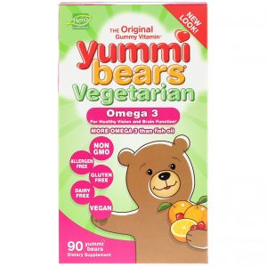 Comprar Hero Nutritional Products, Yummi Bears, Vegetariano, Ômega 3, 90 Yummi Bears