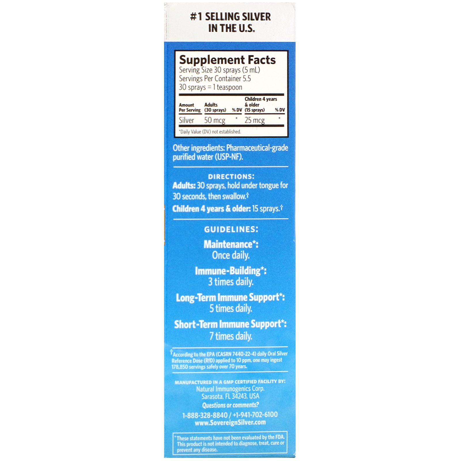 Comprar Sovereign Silver, Bio-Active Silver Hydrosol, Fine Mist Spray, 10 ppm, 1 fl oz (29 ml) - Imagem 2