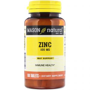 Comprar Mason Natural, Zinco, 100 mg, 100 Comprimidos