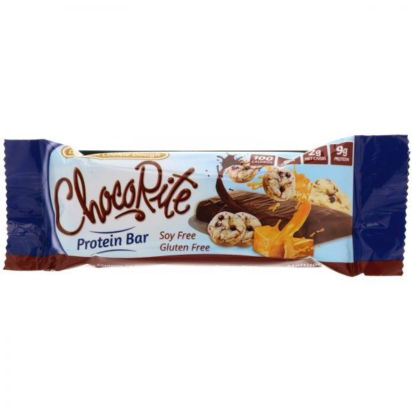 Comprar HealthSmart Foods, ChocoRite Protein Bar, Caramel Cookie Dough, 16 Bars, 1.20 oz (34 g) Each - Imagem 4