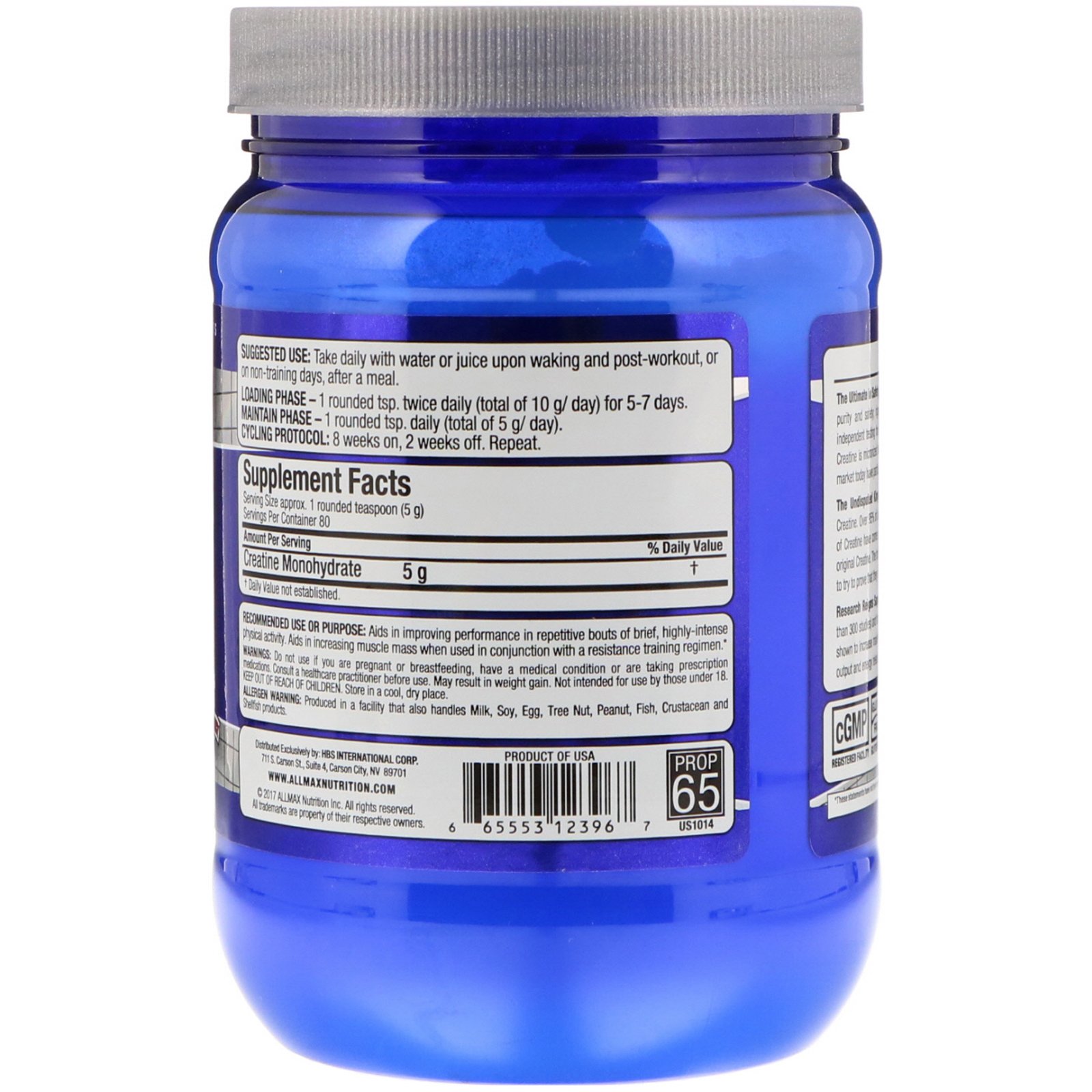 Comprar ALLMAX Nutrition, Creatina em Pó, 100% Creatina Micronizada Pura Monoidratada, Creatina de Grau Farmacêutico, 14.11 onças (400 g) - Imagem 2