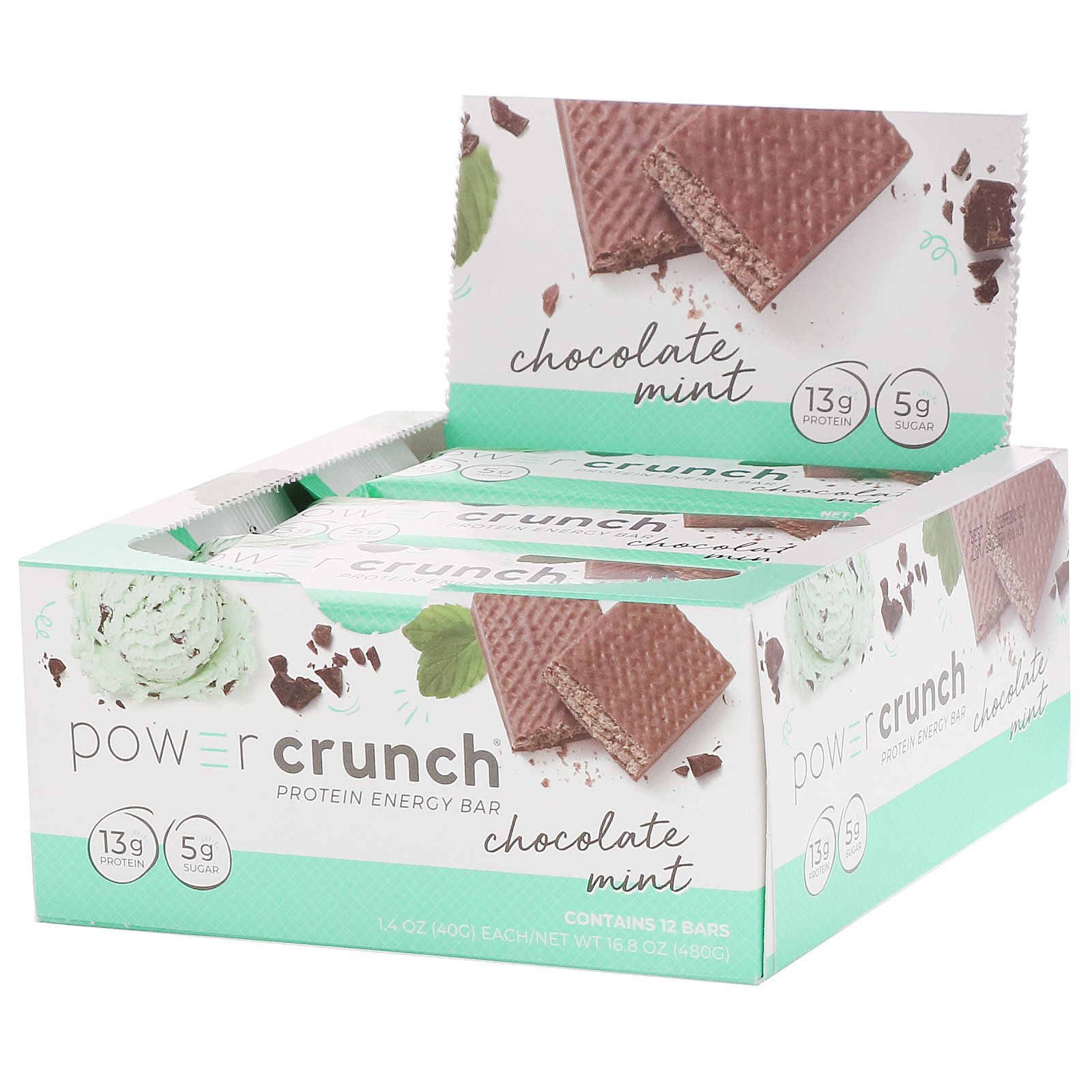 Comprar BNRG, Barra Energética de Proteína Crocante, Original, Menta Achocolatada, 12 Barras, 1,4 oz (40 g) Cada