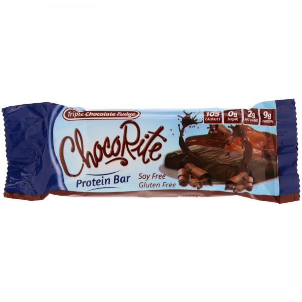 Comprar HealthSmart Foods, ChocoRite Protein Bar, Triple Chocolate Fudge, 16 Bars, 1.2 oz (34 g) Each - Imagem 4