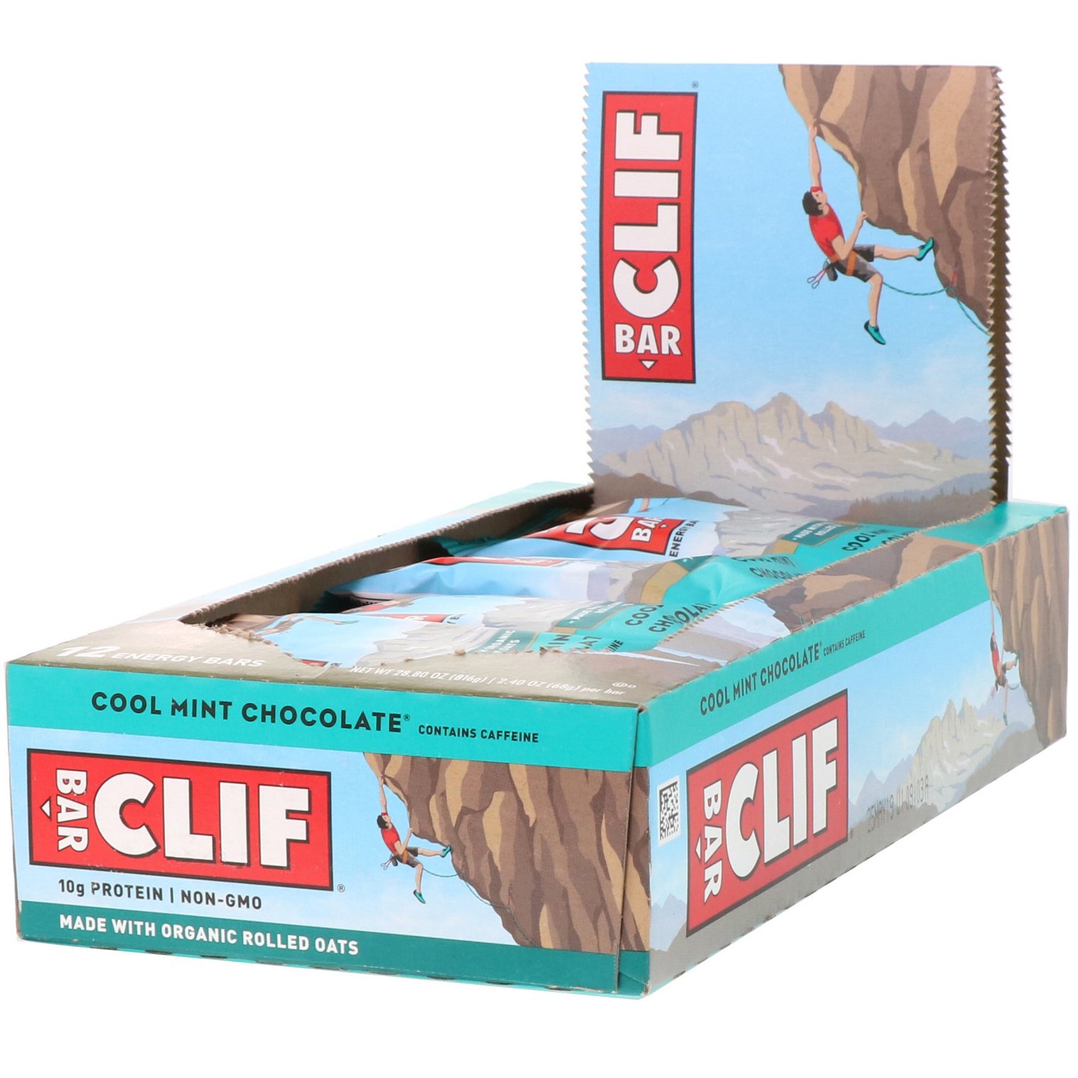 Comprar Clif Bar, Barra de Proteína, Chocolate de Menta Refrescante, 12 Barras, 2,40 oz (68 g) Cada